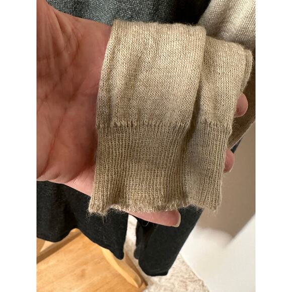 Viviana Uchitel Wool Blend Lightweight Ombre Waterfall Open Front Cardigan Sz 4 - Picture 4 of 7